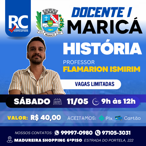 ESPECÍFICA DOC I - HISTÓRIA (FLAMARION)  - MARICÁ - PRESENCIAL | UNIDADE MADUREIRA 