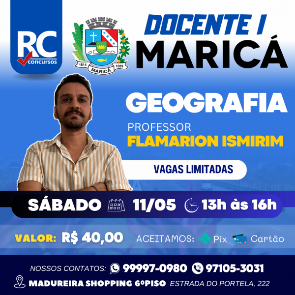 ESPECÍFICA DOC I - GEOGRAFIA (FLAMARION)  - MARICÁ - PRESENCIAL | UNIDADE MADUREIRA  