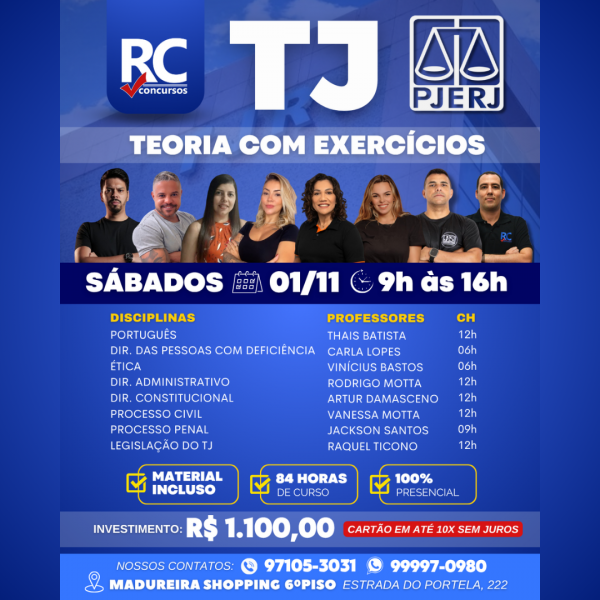 TJRJ - Técnico (SÁBADOS) - MADUREIRA  - UNIDADE MADUREIRA - PRESENCIAL 